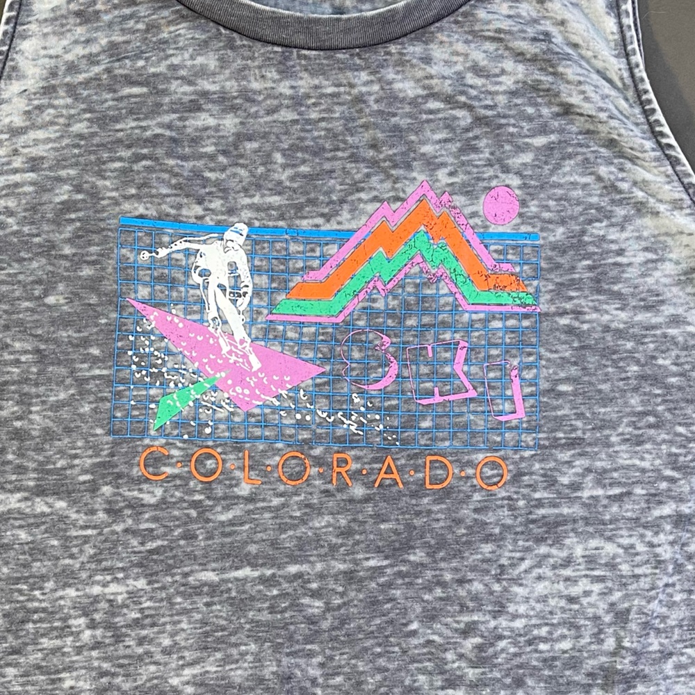 Forever 21 Burnout Graphic Ski Colorado Bodysuit 3X - Picture 2 of 3